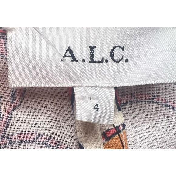 A.L.C. Salina Floral Linen Mini Dress NWT Size 4 - Picture 8 of 10
